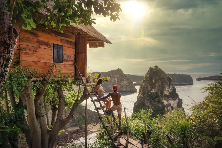 crypto payment USDT travel booking mobile phone Bali Indonesia