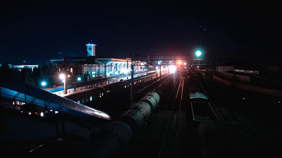 Tashkent railway station Uzbekistan platform Samarkand Uzbekistan