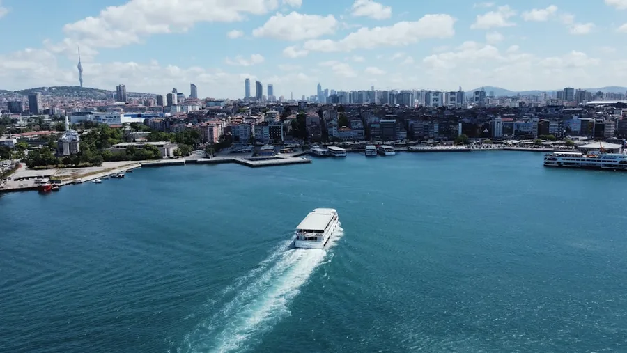 Istanbul tram Kadikoy Moda ferry transport system Turkey