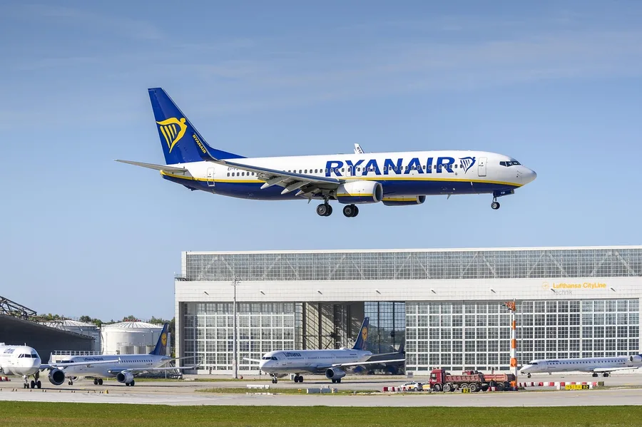 Ryanair check-in desk Vilnius Airport Lithuania Istanbul Turkey