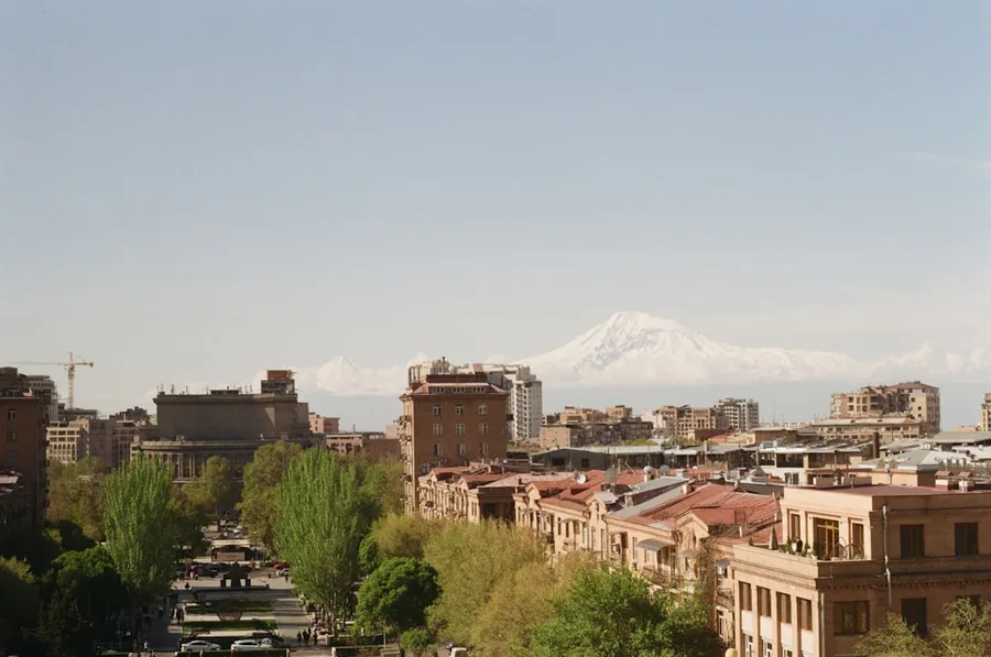 Yerevan street market winter Armenia