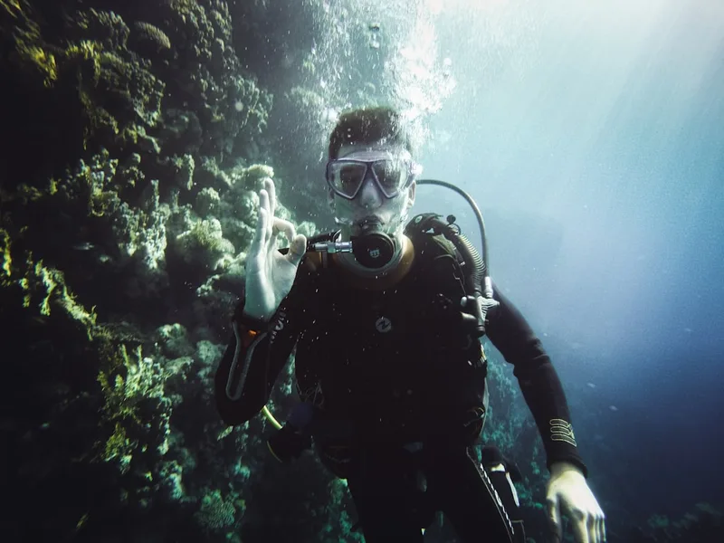 diving center female diver Sharm El Sheikh Egypt