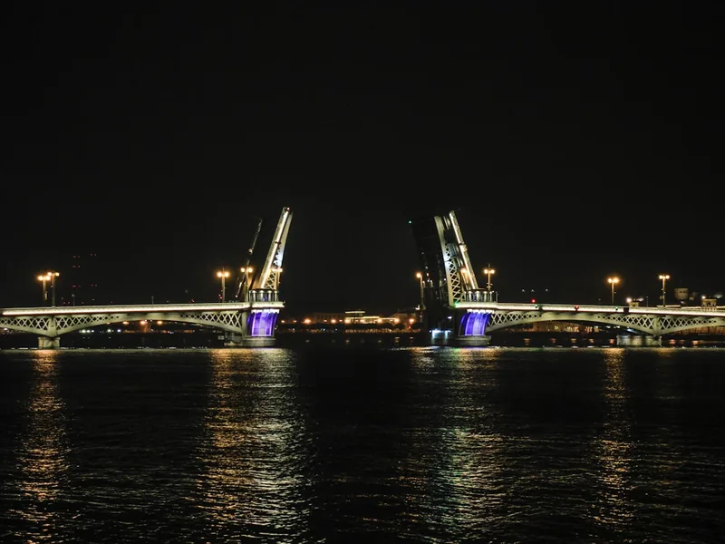 Saint Petersburg Russia drawbridge