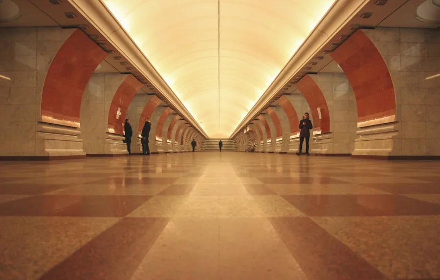 Moscow metro station architecture interior Russia