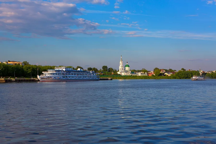 Volga river bank non-tourist Astrakhan Russia