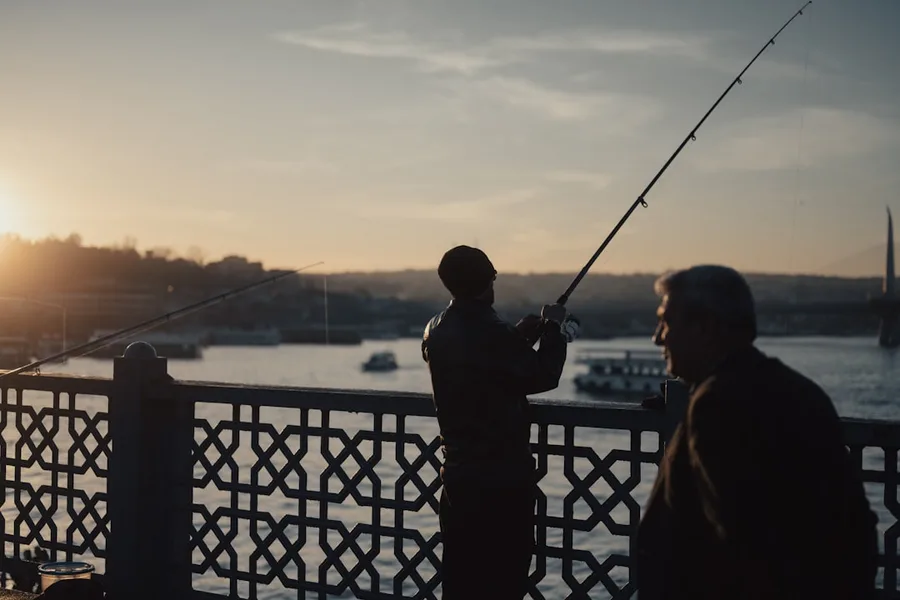 Istanbul Galata Bridge fishermen budget travel