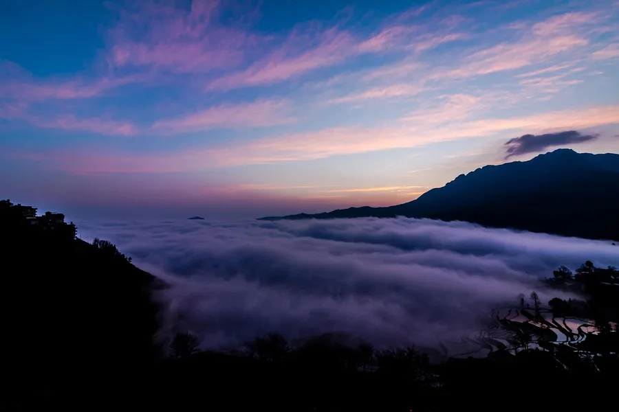 Kunming city clean air mountain view Yunnan China Beijing China
