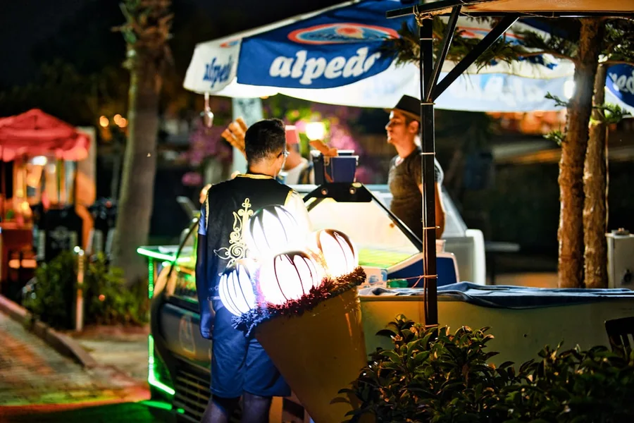 Antalya döner kebab street vendor Turkey
