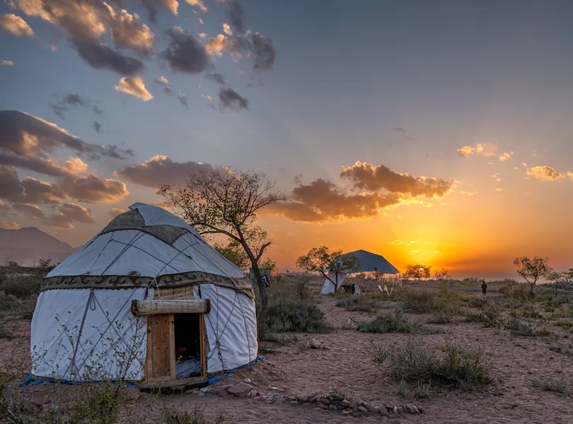 yurt camp budget accommodation Issyk-Kul Kyrgyzstan Osh Kyrgyzstan