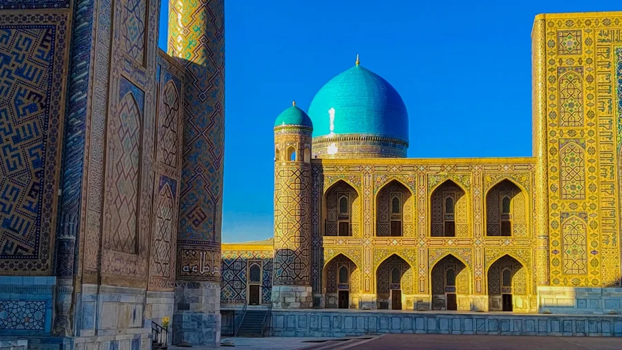 Samarkand street local market non-tourist area Uzbekistan