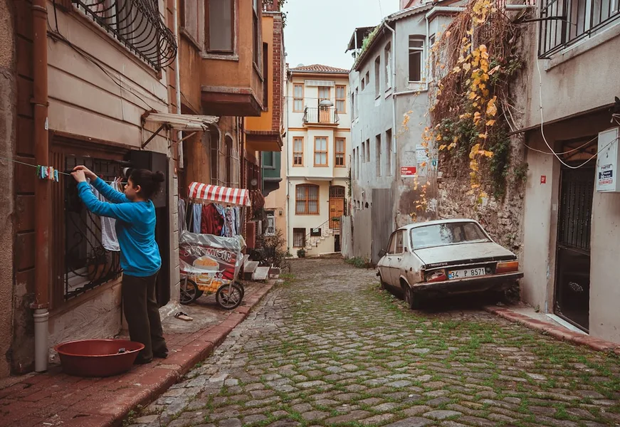 colorful street Balat Istanbul photography