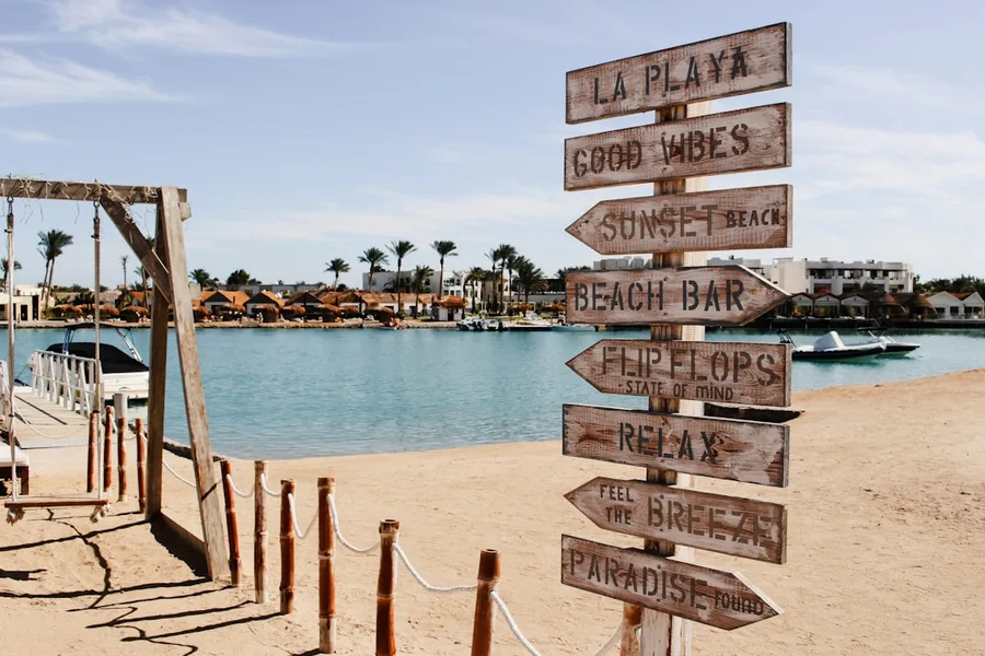 UV index warning sign Hurghada Egypt
