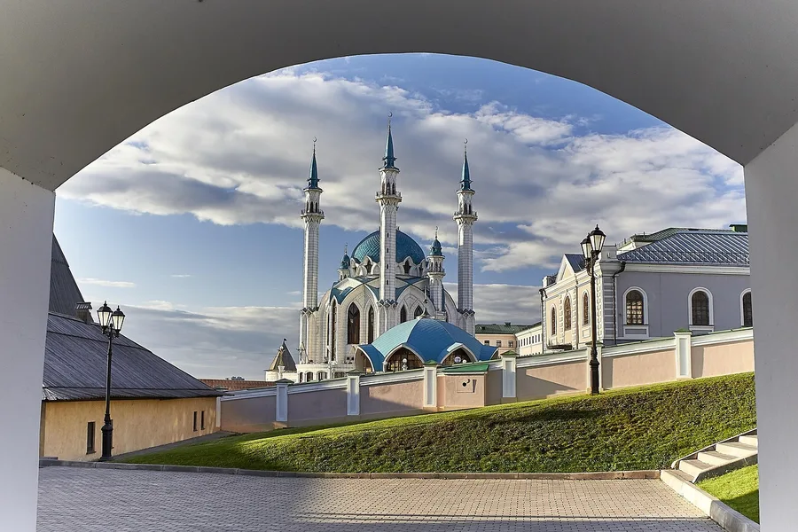Kazan local Tatar restaurant interior cozy Russia