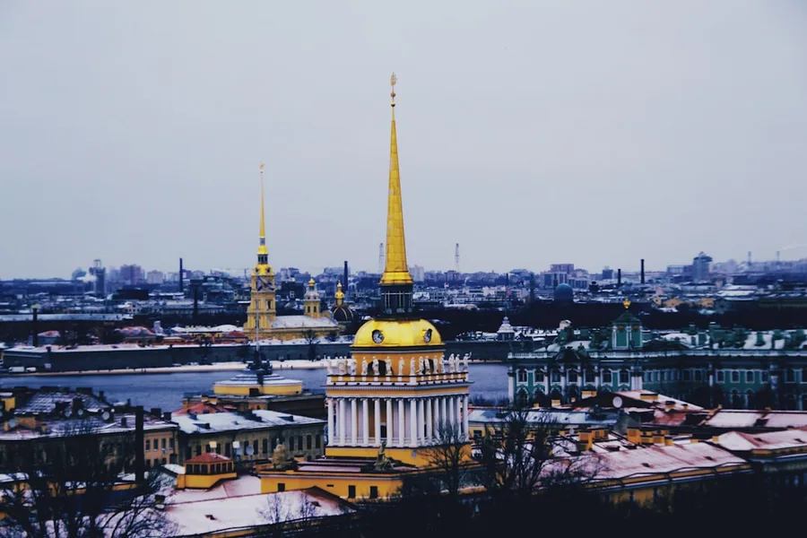 rooftop panorama St. Petersburg Russia skyline Saint Petersburg Russia