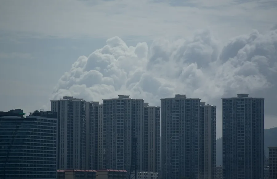 Sanya air pollution smog February China