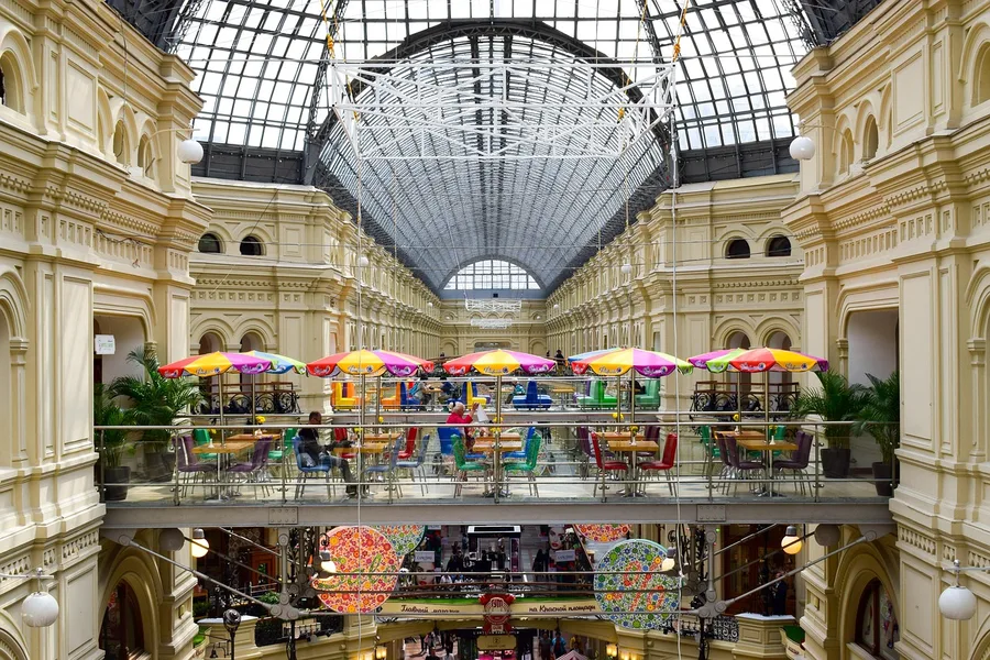 Moscow GUM department store interior free visit Russia