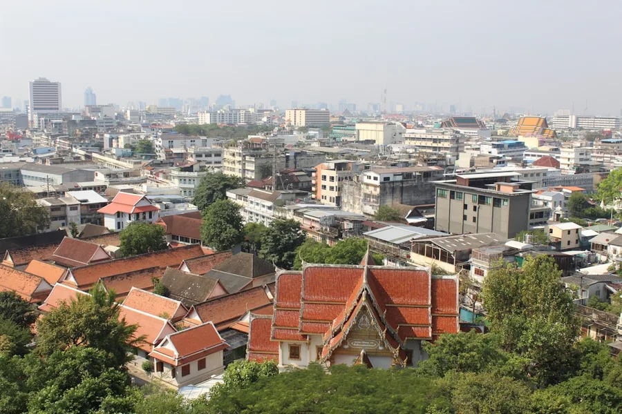Prachuap Khiri Khan town view from Khao Chong Krachok Thailand