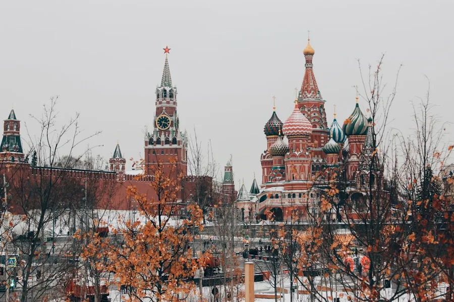 family winter clothing Moscow Russia