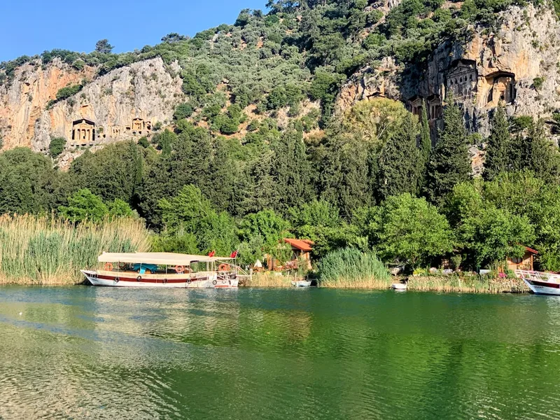 Dalyan thermal springs mud baths tourists