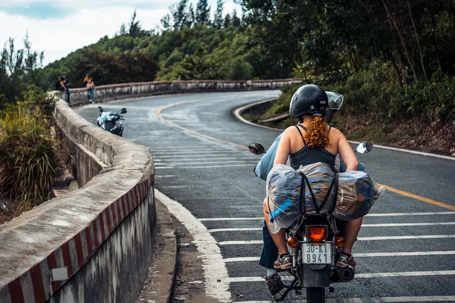 Hai Van Pass coastal road motorbike Vietnam Hoi An Vietnam