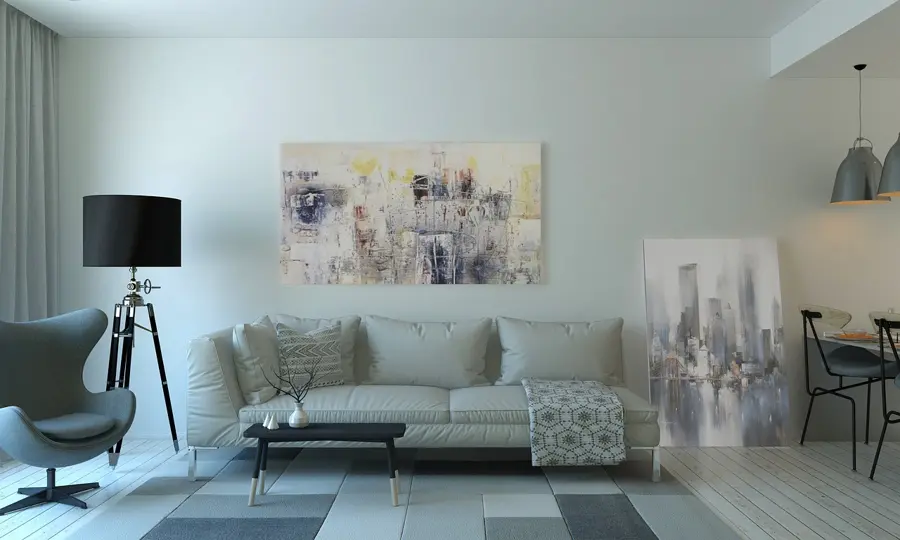 modern living room in Yerevan rental apartment