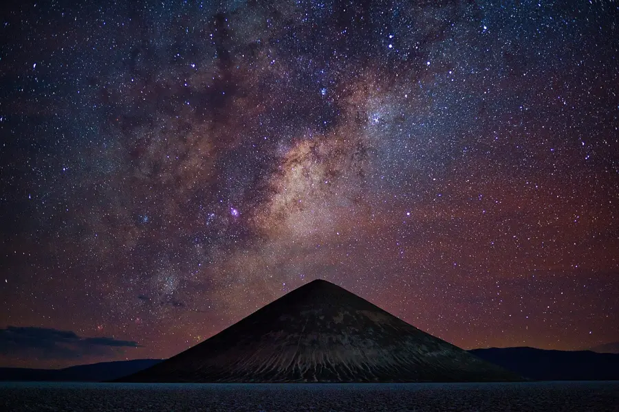 wild Altai taiga cordon starry night