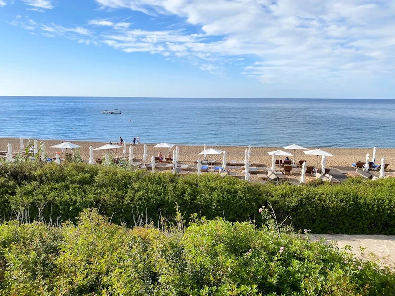 Cyprus municipal beach sunbeds