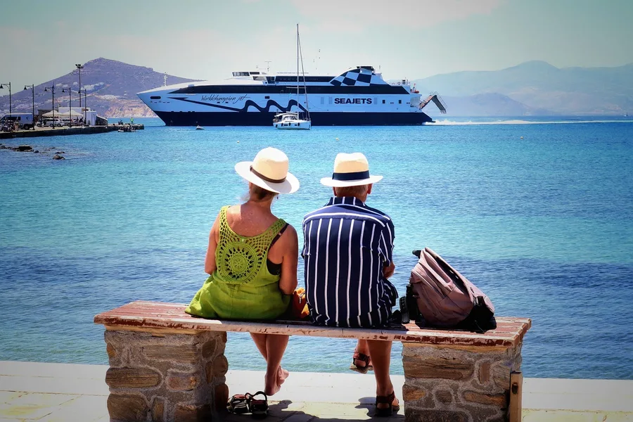 solo female traveler relaxing on Istanbul Izmir ferry Turkey Kos Greece