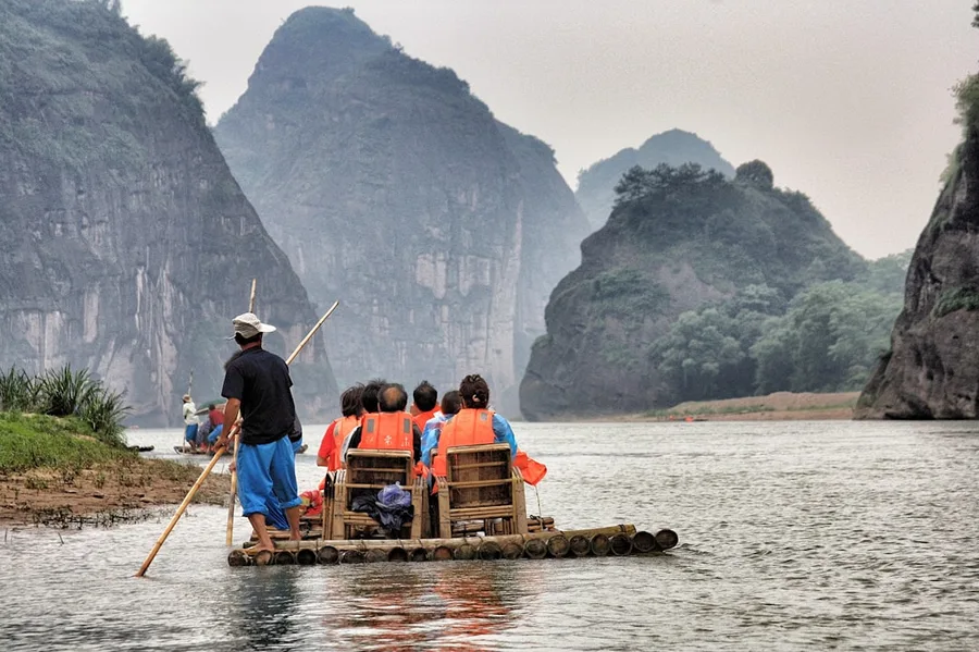 Mandatory boat ride forced payment in Chinese water town tourist trap China
