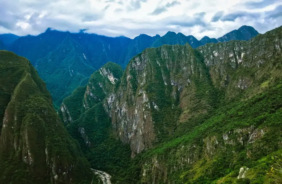 Inca Rail train to Machu Picchu scenic view