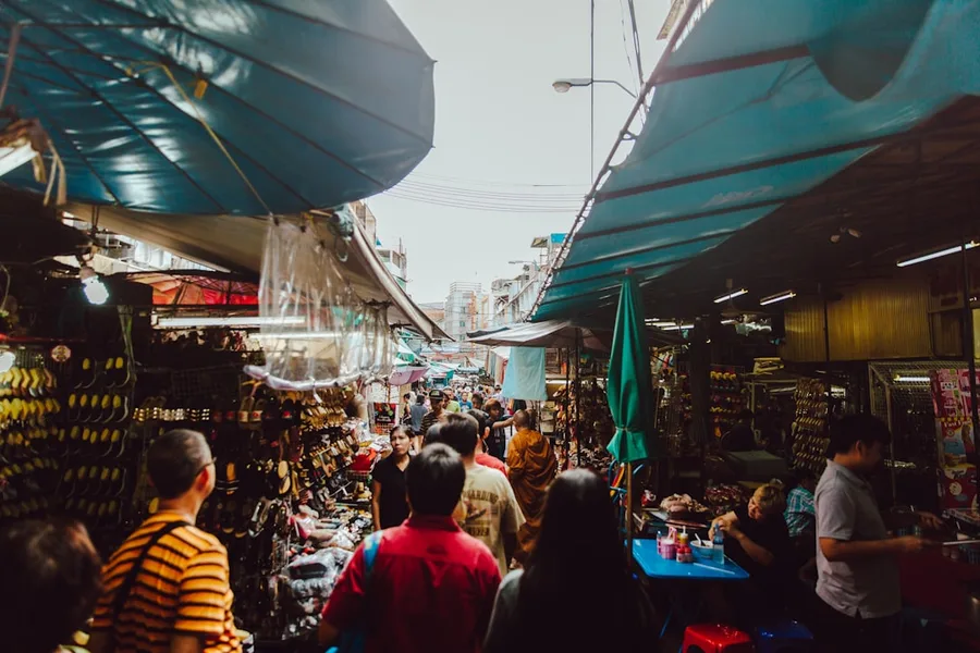 street food market Bangkok Thailand
