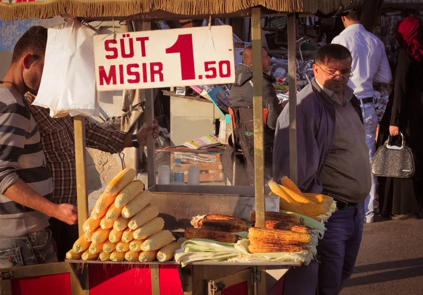 Marmaris local market winter Turkey