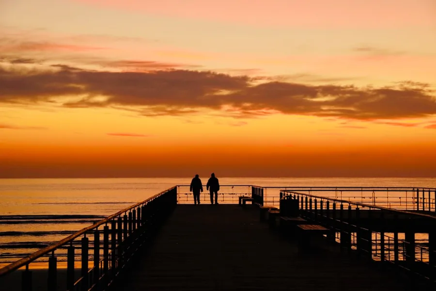 pensioner walking Larnaca Cyprus