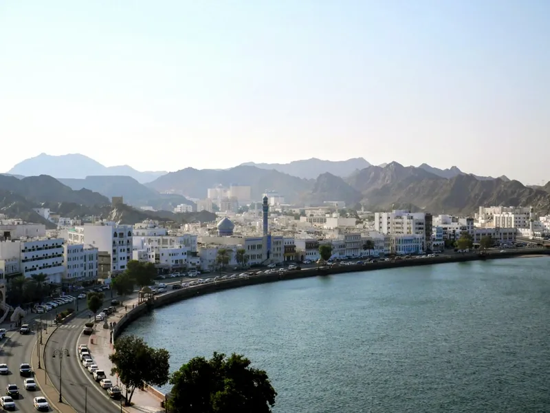 Local Mwasalat bus in Muscat city budget public transport