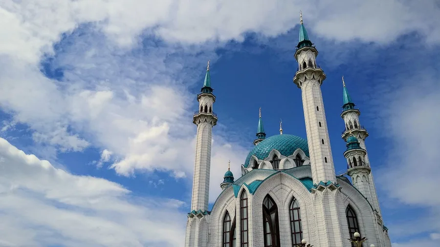 Kazan Kremlin and Kul Sharif mosque summer Russia Osh Kyrgyzstan