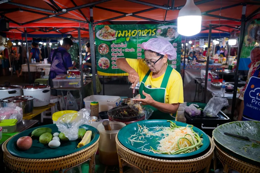 Hua Hin local market fresh food Thailand