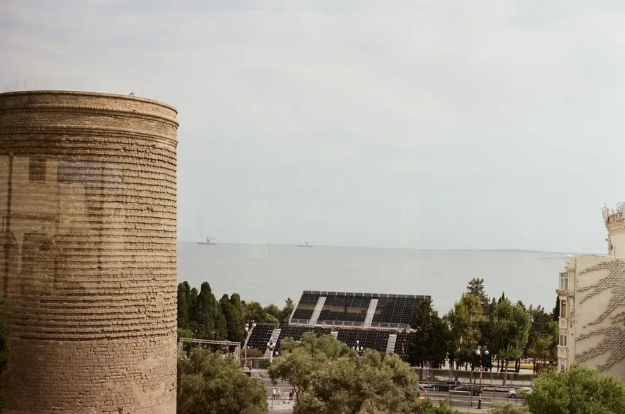 Baku Old City winter Maiden Tower Azerbaijan