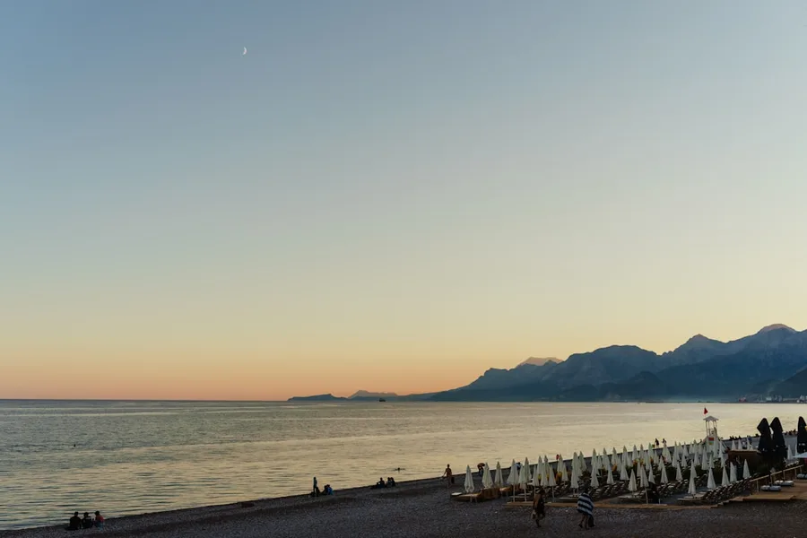night swimming prohibited beach Antalya Turkey