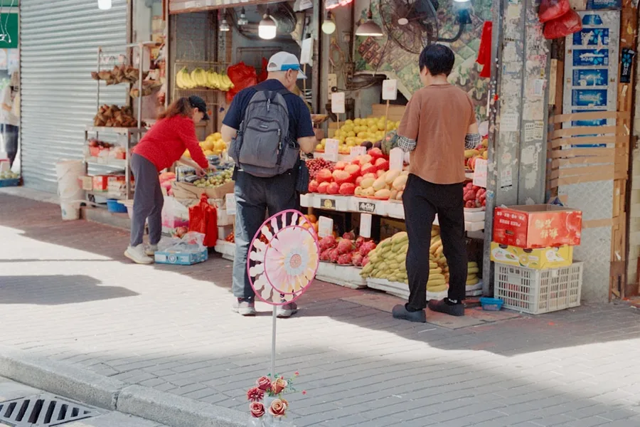 Side Turkey outdoor market fresh produce shoppers