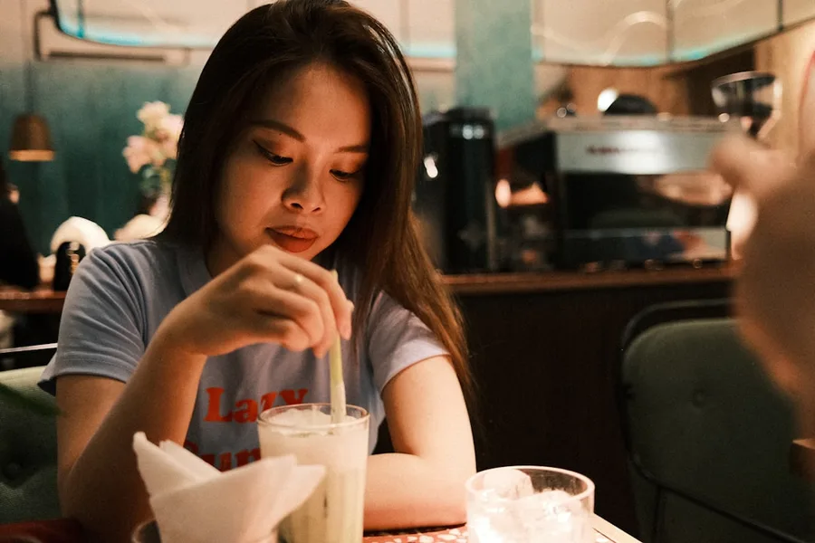 student working in coworking space Bangkok Thailand