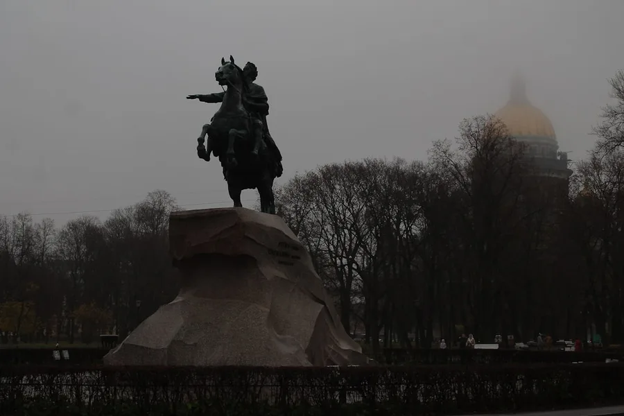 no climbing monument sign St. Petersburg Bronze Horseman Saint Petersburg Russia